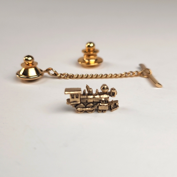 Gold Locomotive Tie Tac Vintage 90s - Picture 12 of 12